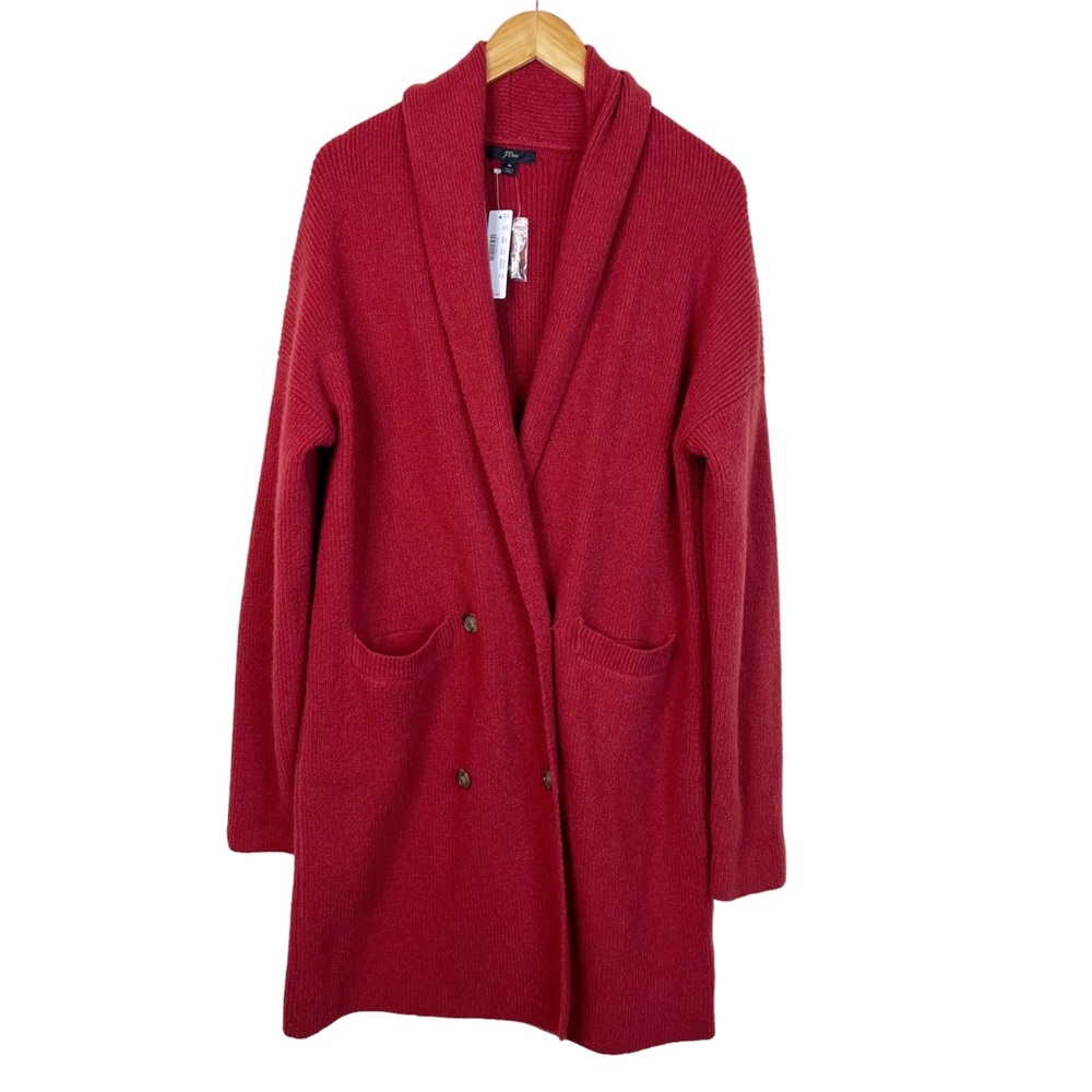 J.Crew Double Breasted Long Cardigan Wool Alpaca Size Medium